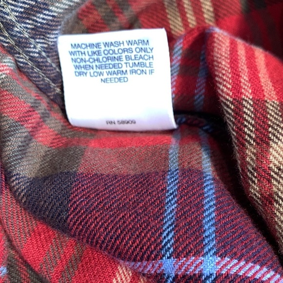 DANIEL CREMIEUX CLASSICS RED PLAID FLANNEL Size Large Men’s - Picture 5 of 8